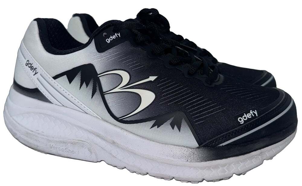 GDEFY Mighty Walk Women’s 9 Black White VersoShock Walking Shoes TB9024FLW-W